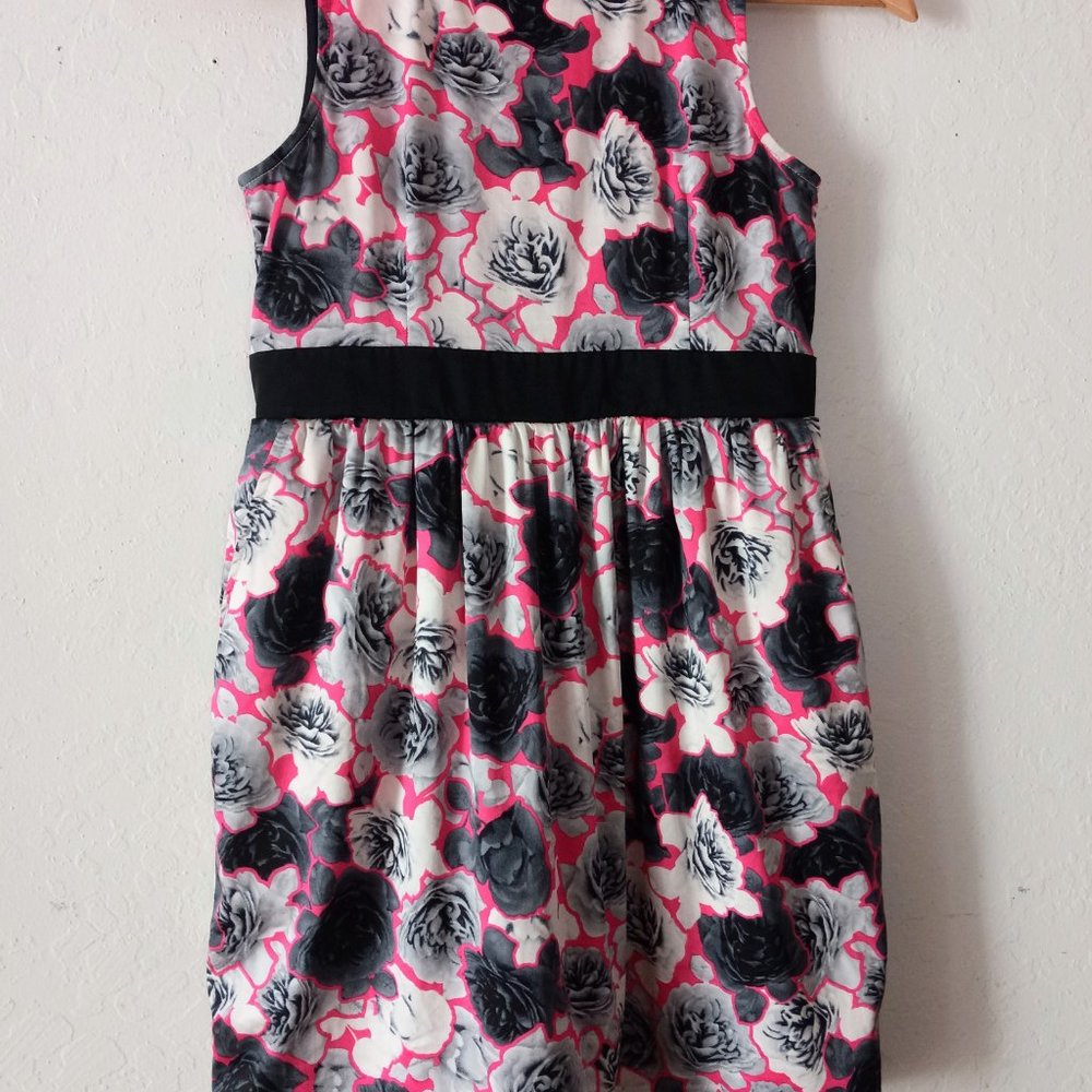 Juicy Couture GUC Girls Midi Dress Size 12 Black & Dark Pink - Picture 3 of 10